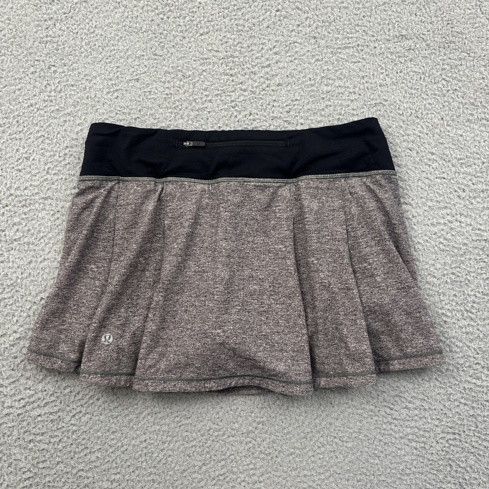 Lululemon Pace Rival Skirt Skort Gray Athletic Tennis Athleisure Women's 6